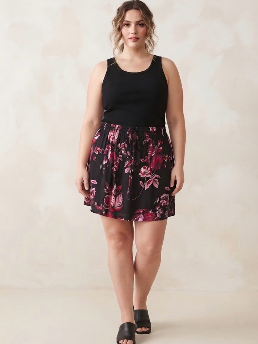 Style & Co. Woman Vintage Y2K Floral Pull-On Skirt Size 24W